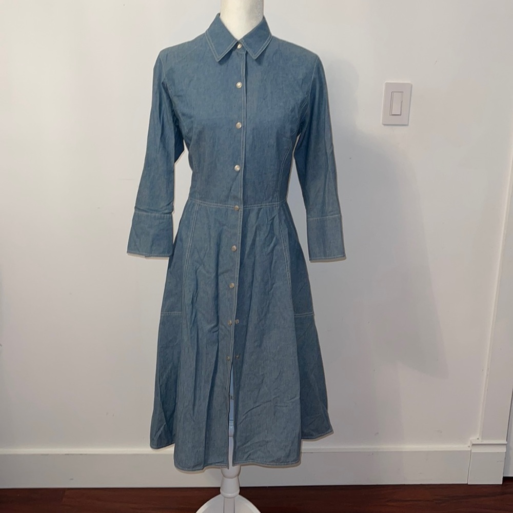 Anne klein 1980 Denim long shirt dress size 10